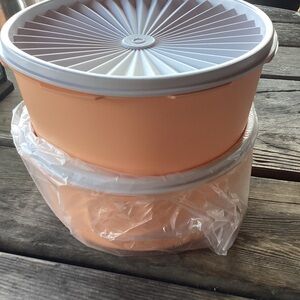 Tupperware Servalier Stacking Canisters- set of two - capacity 1.8 liters